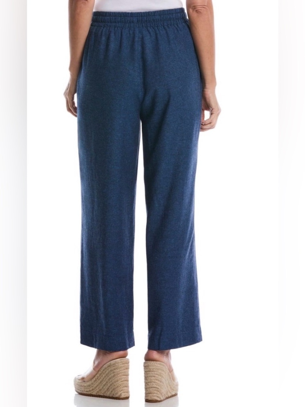 Rafaella Wide Leg Linen Blend Pants - Picture 2 of 12